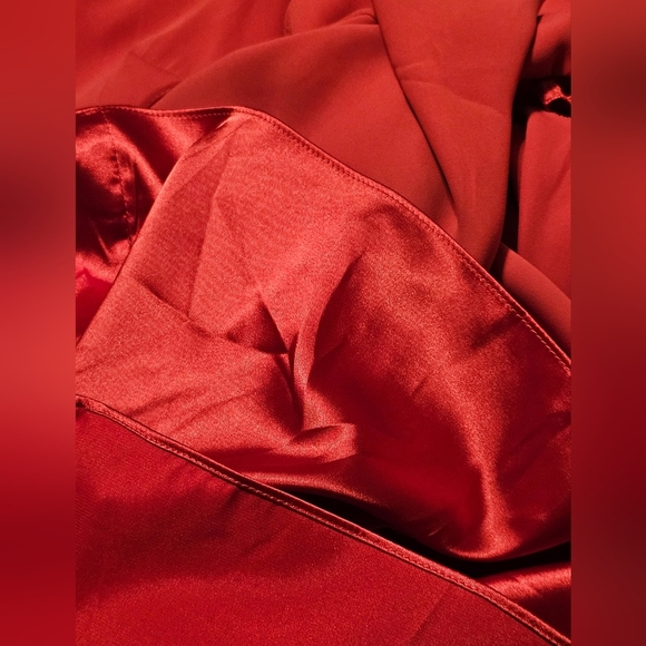 White House Black‎ Market Mini Dress with Flutter Bell Sleeves Coral Pink Ruffle - Picture 4 of 6